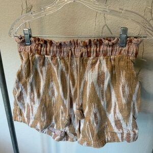 Aerie High Waist Tan and White Women's Shorts